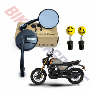 TVS RONIN BAR END MIRROR WITH RONIN LOGO & MIRRORS WHOLE PLUG SCREW BOLTS