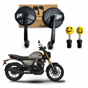 TVS RONIN BAR END MIRROR WITH R LOGO & MIRRORS WHOLE PLUG SCREW BOLTS