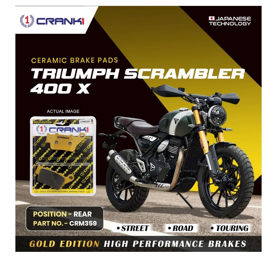 TRIUMPH SCRAMBLER 400 X REAR TYRE CERAMIC BRAKE PADS
