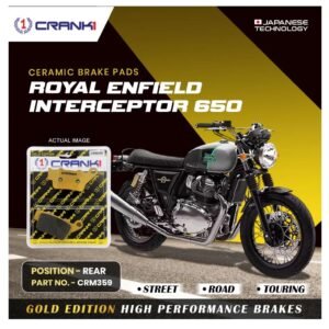 RE INTERCEPTOR 650 REAR TYRE CERAMIC BRAKE PADS
