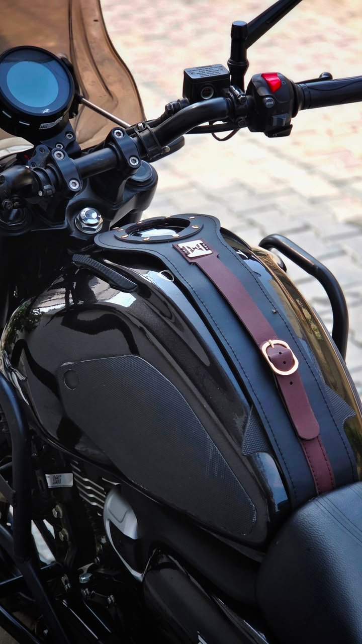 TVS RONIN LATHER TANK STRAP WITH CUSTOMIZED NAME - Image 4