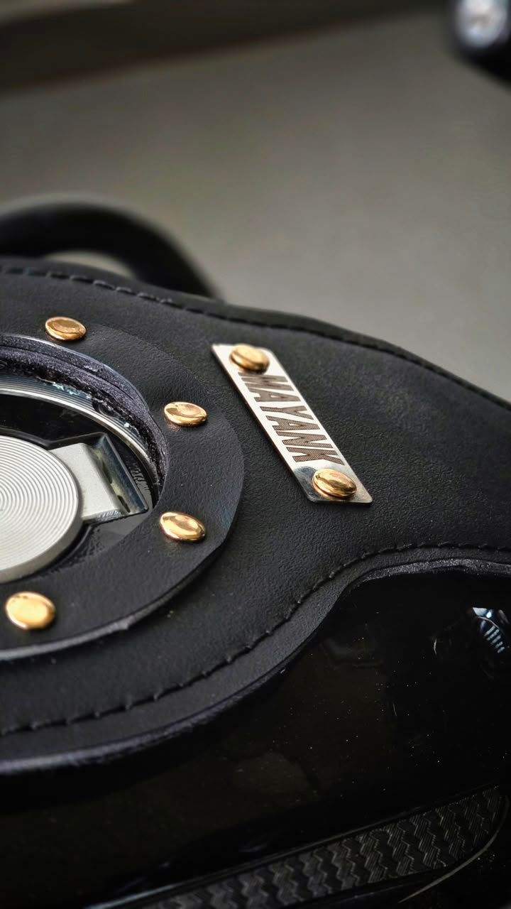 TVS RONIN LATHER TANK STRAP WITH CUSTOMIZED NAME - Image 7