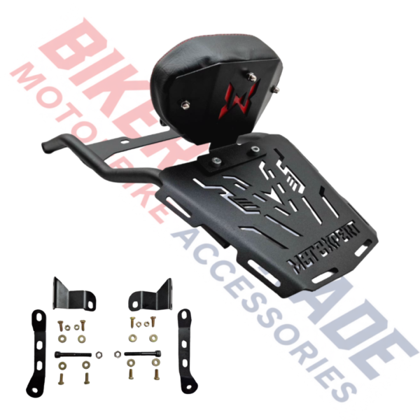 Tvs Radeon Back Rest TVS RONIN TOP RACK WITH BACK REST (2025, 2026 MODELS) - BIKERUPGRADE