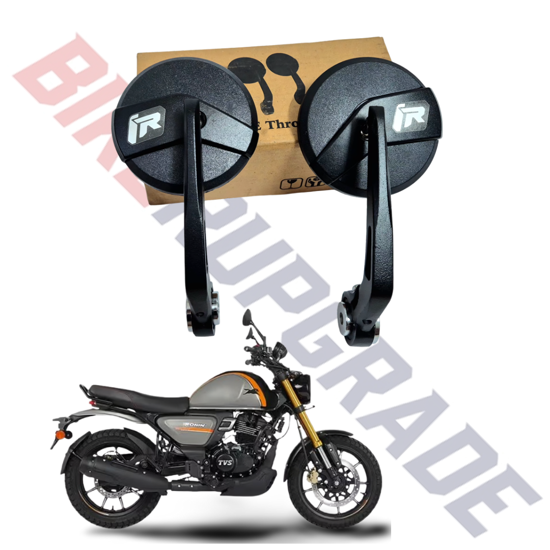 TVS RONIN BAR END MIRROR WITH R LOGO