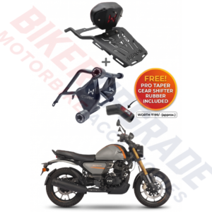 TVS Ronin 225 Heavy Duty Bike Crash Guard & Top Rack Combo With Back Rest
